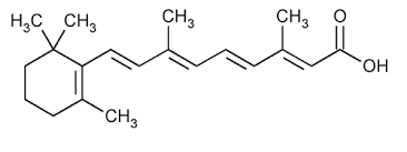 Chemical structure of Tretinoin